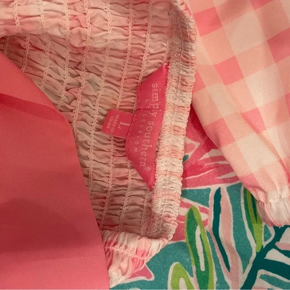 Pink Gingham Smocked Dress - Picture 5 of 5